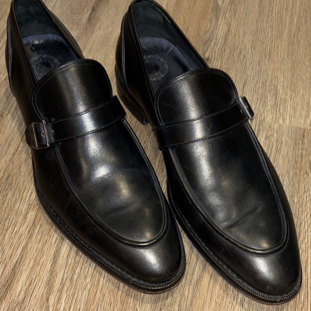 Men's Black Leather Loafers